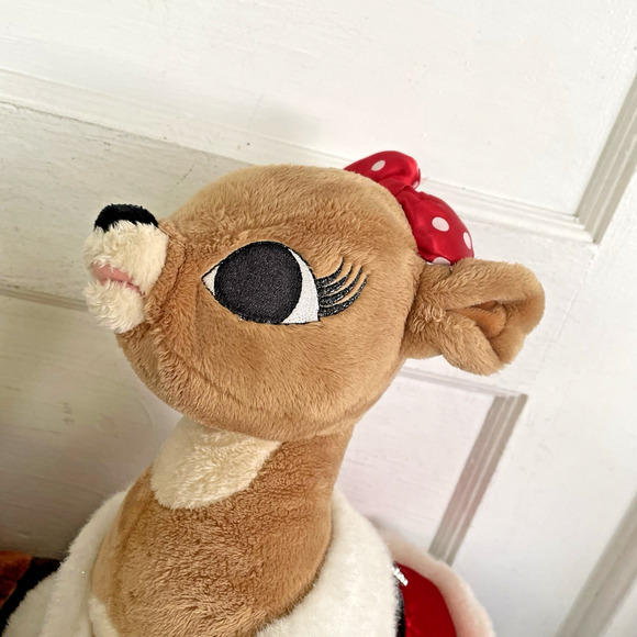 Build A Bear RUDOLPH & CLARICE REINDEER Plush Light Up Nose Works 15" - Picture 7 of 10